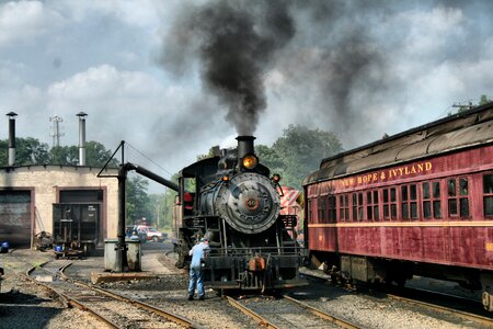 Railway locomotive coal photo
