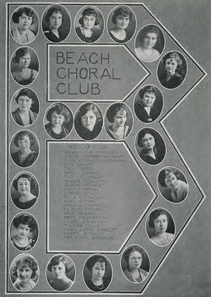 1923 Locust yearbook p. 126 (Beach Choral Club)