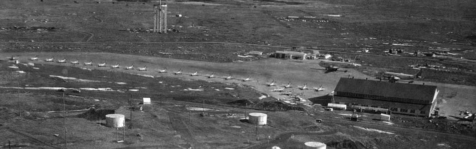 192d Fighter-Bomber Squadron, North American F-51D-25-NA Mustang, lineup at Keflavik AFB, Iceland