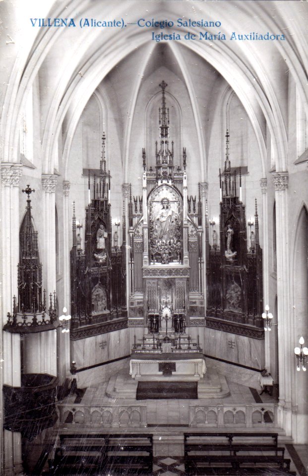 1930. Iglesia María Auxiliadora. Interior