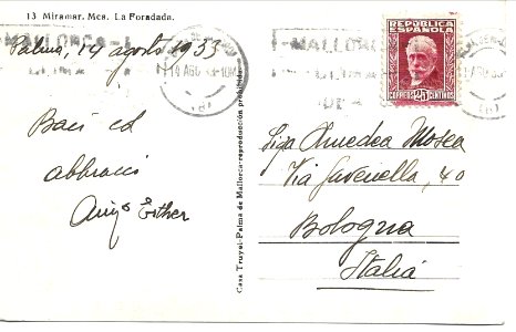 1933-08-14-Palma-di-Maiorca-miramar-la-Foradada-retro photo