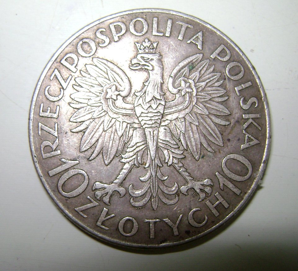 1933 10-złotych coin reverse