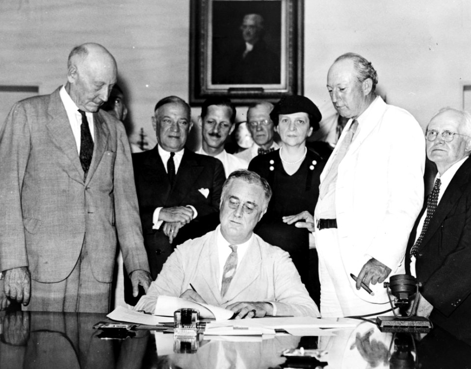 Signing Of The Social Security Act
