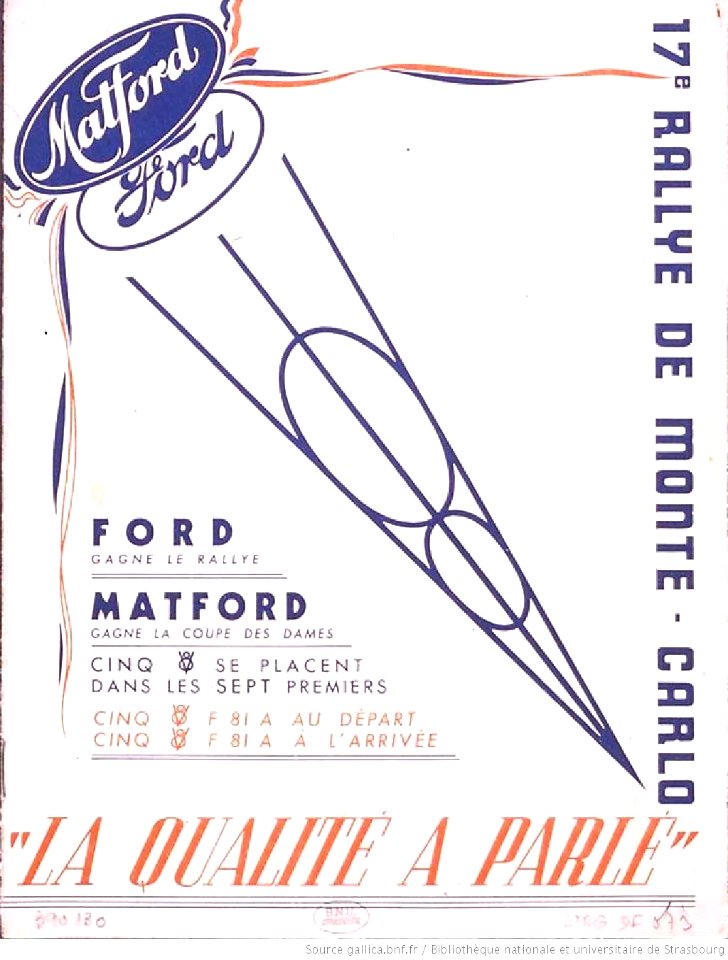1938 Rallye Monte-Carlo poster