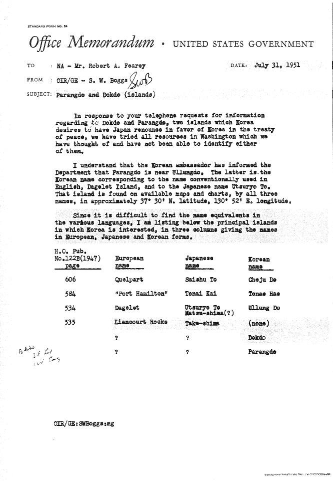 19510731 Boggs Memo