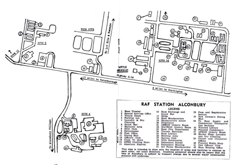 1956 Alconbury Map