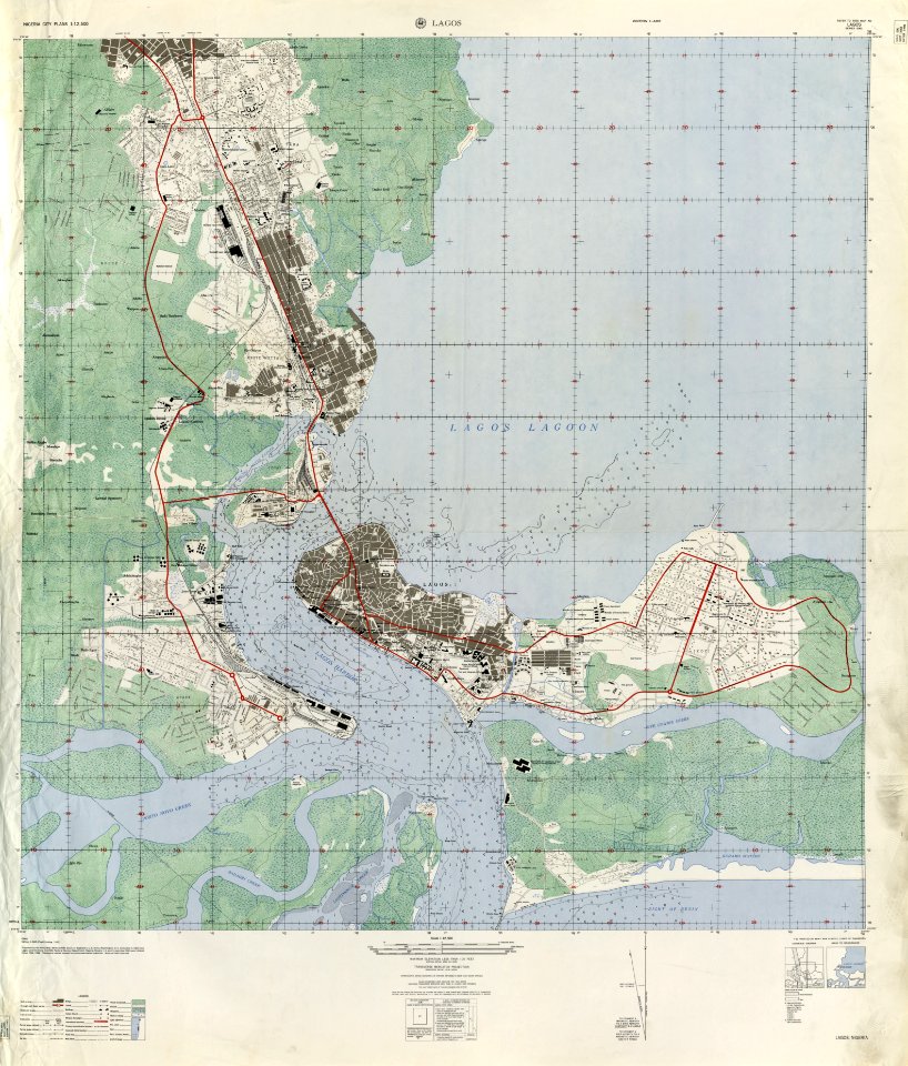 1962 map Lagos Nigeria Txu-oclc-441966035-lagos-1962