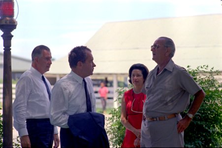 Lyndon Johnson and Nixon, withAgnew photo
