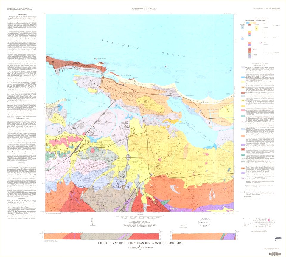 1977 Geologic Map of San Juan Quadrangle, Puerto Rico