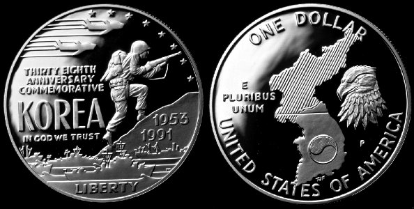 1991 Korean War-Proof Dollar