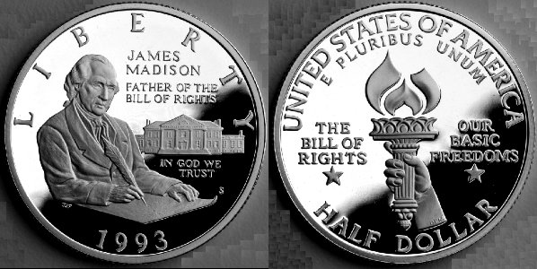 1993 Bill of Rights-Proof Half Dollar
