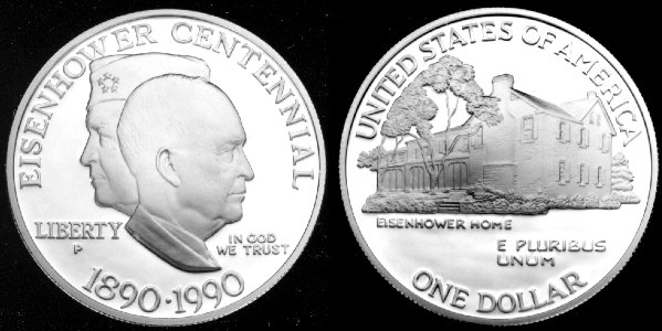 1990 Eisenhower-Proof Dollar photo