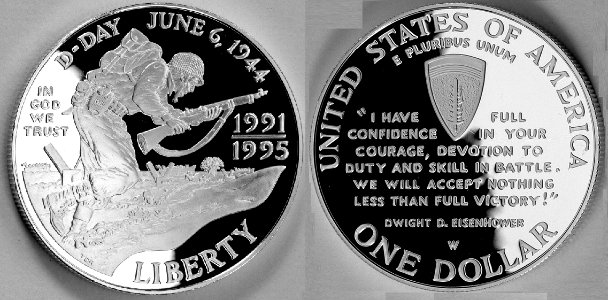 1993 World War II Anniversary-Proof Dollar photo