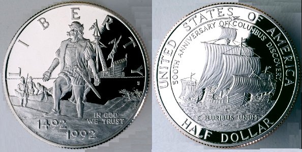 1992 Christopher Columbus-Proof Half Dollar photo