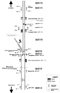 1996 Silver Spring, Maryland, train collision diagram