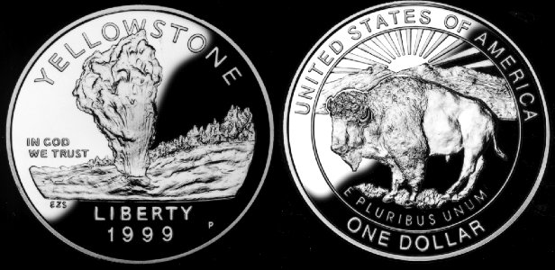 1999 Yellowstone-Proof Dollar photo