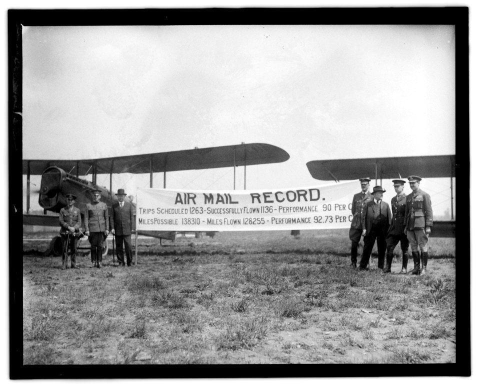 1st Aniv. Air Mail Service, May 19, 1919, Post Master Gen. Barleson LCCN2016844531