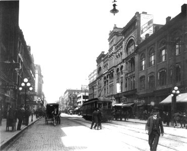 1st Ave looking north from Cherry St, Seattle, 1909 (CURTIS 2057) photo