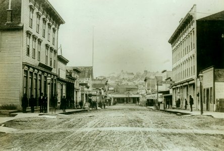 1st Ave S between Main St and Yesler Way, Seattle, probably 1880 (CURTIS 2043) photo