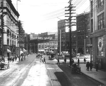 1st Ave S, Pioneer Square district, Seattle, 1901 (CURTIS 2044) photo