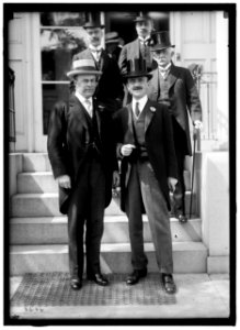 1ST PAN AMERICAN FINANCIAL CONFERENCE, WASHINGTON, D.C., MAY 1915. FRONT- ANDREW J. PETERS, ASST. SECRETARY OF THE TREASURY; DR. LEO S. ROWE LCCN2016866420