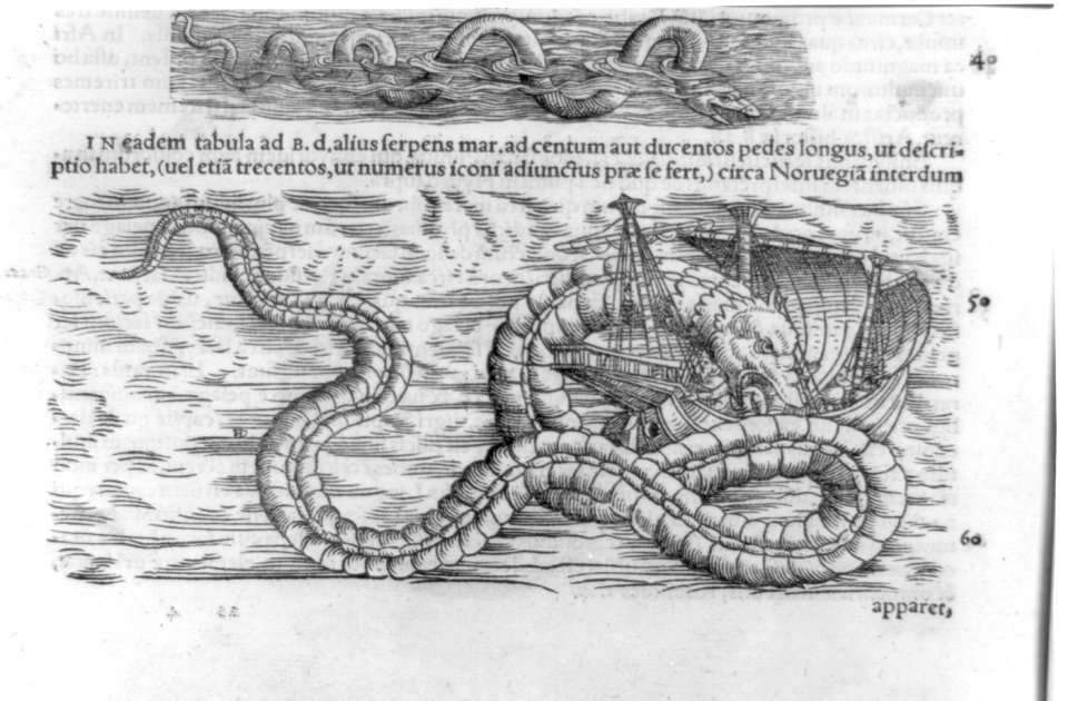 2 sea serpents; one attacking ship LCCN2003653571