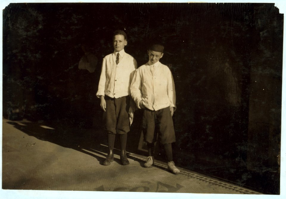 2 of the young table boys in Burke's ice cream parlor. LOC nclc.04980