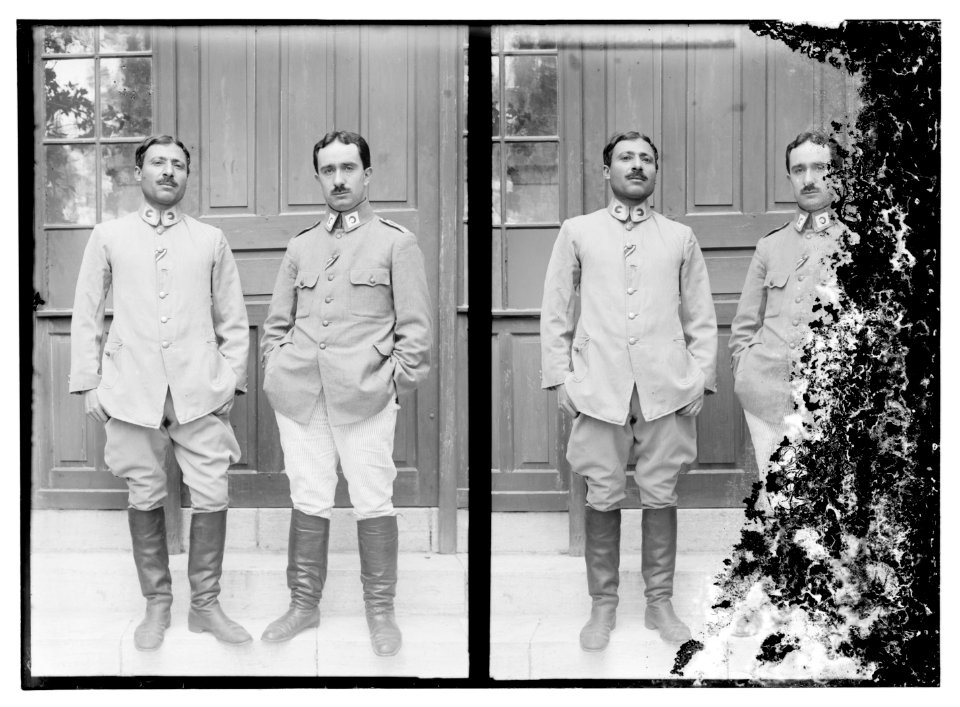 2 Red Cresc. (i.e., Red Crescent) officers LOC matpc.08149
