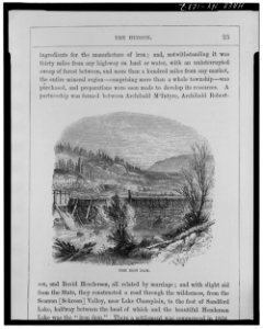 2. Photocopied June 1978 'THE IRON DAM.' VIEW OF THE IRON DAM, THE OUTCROPPING OF THE ORE FOUND IN 1826 BY HENDERSON. F - LOC - hhh.ny0915.photos.116607p photo