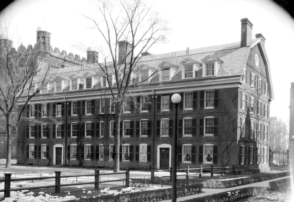 2. HABS Southwest Elevation (Rear), Connecticut Hall, Yale University, New Haven, CT
