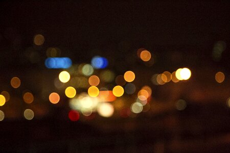 Urban city lights photo