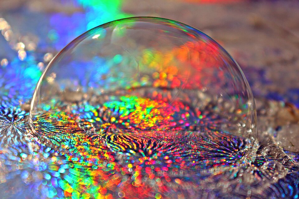 Ice bubble eiskristalle cold