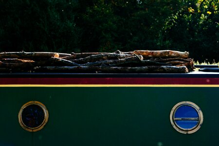 Logs black wood black window