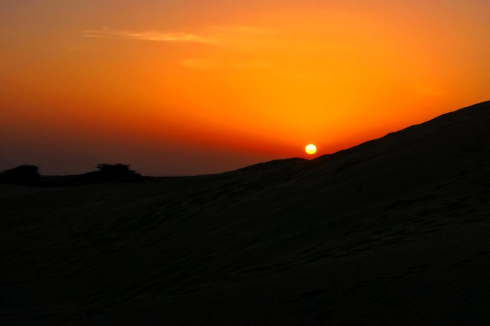 Evening landscape sky