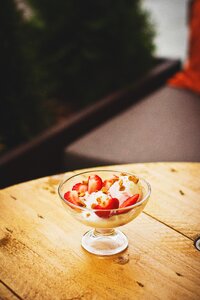 Fruit ice cream strawberry