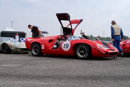 Car oldtimer red