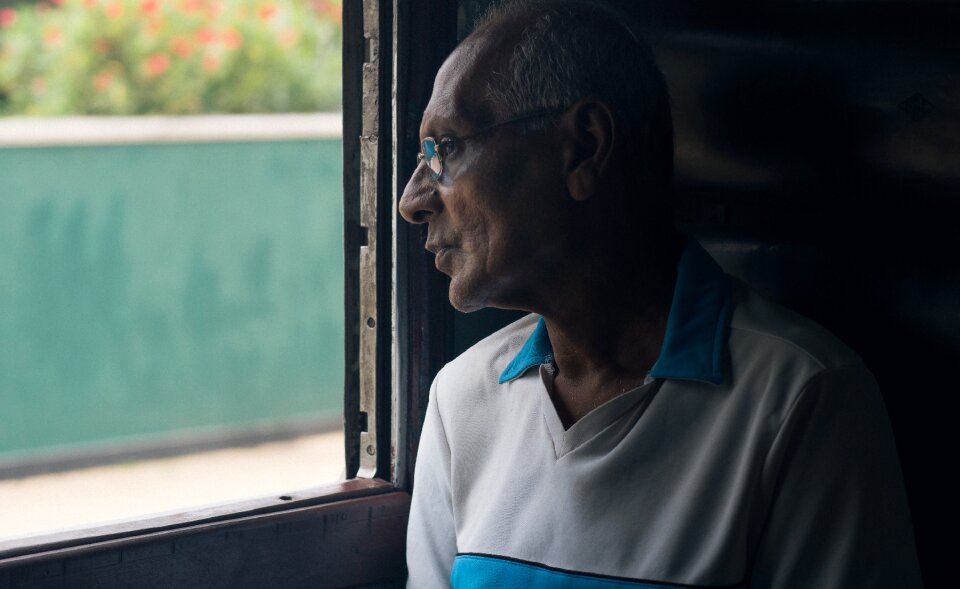 Portrait adult the old man