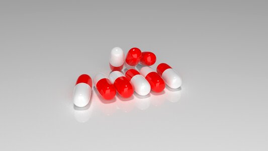 Pill closeup shining