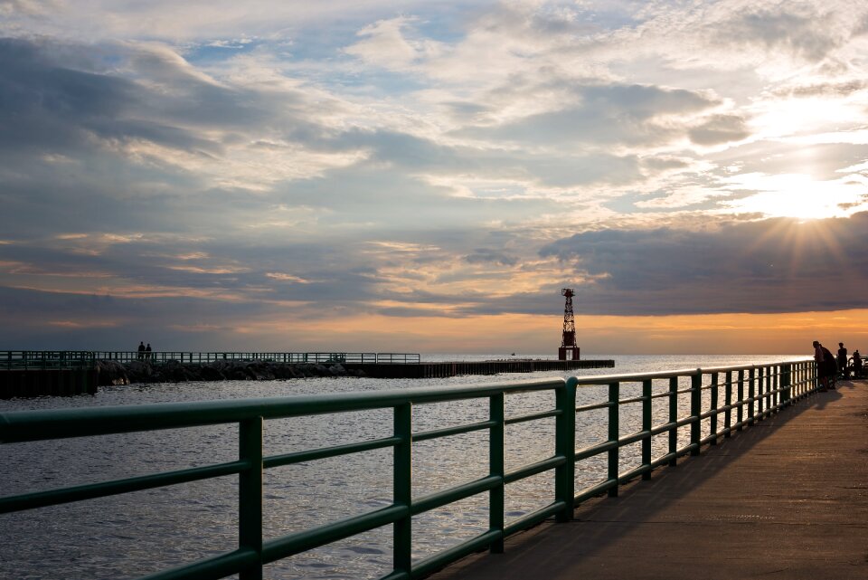 Lake shore sky photo