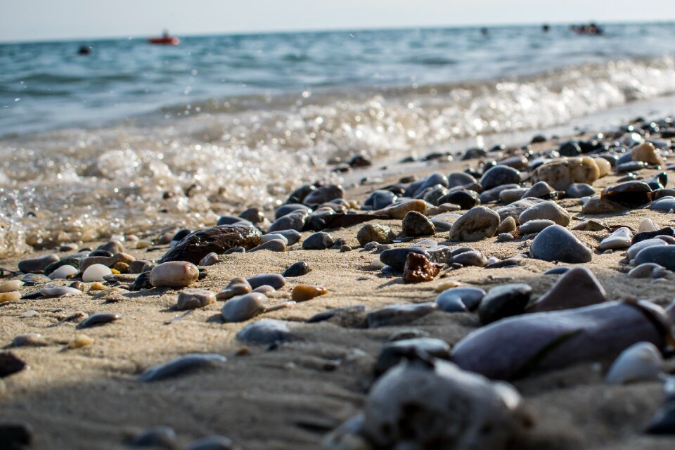 Water beach stone photo