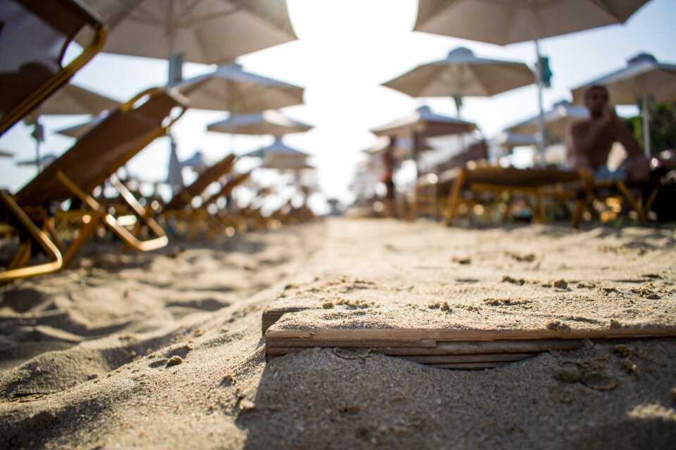 Beach umbrella brown umbrella