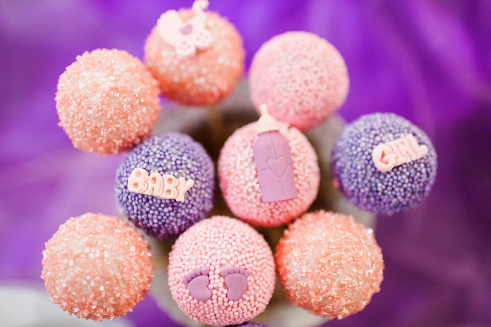 Purple round lollipop