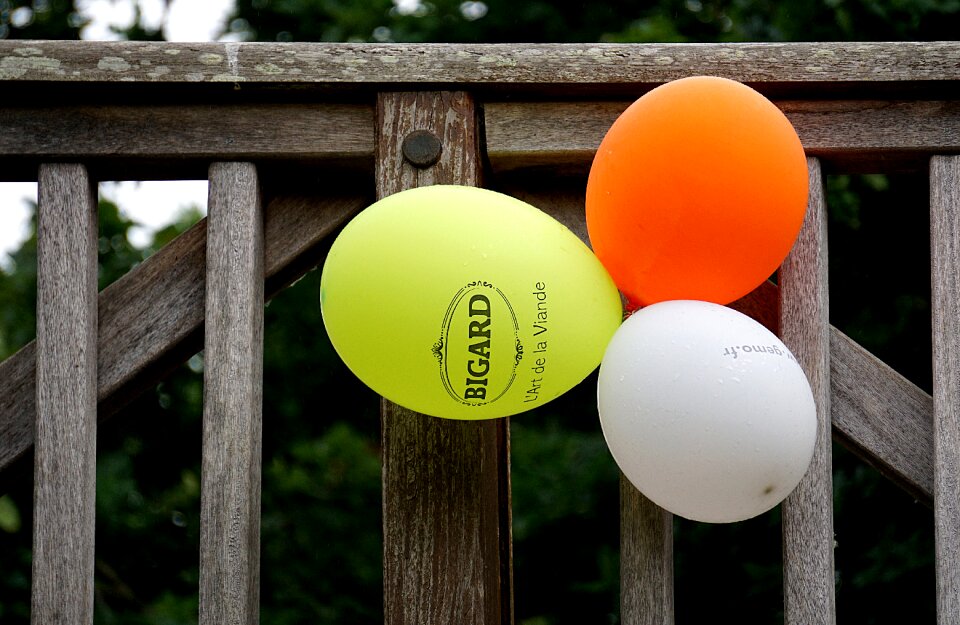 Gate colorful balloons