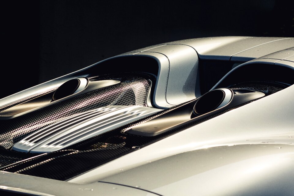 Silver car automotive