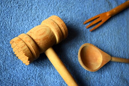 Cooking spoon wood photo