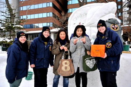 2014 Navy Misawa Snow Team makes progress on snow sculpture 140202-N-ZI955-191