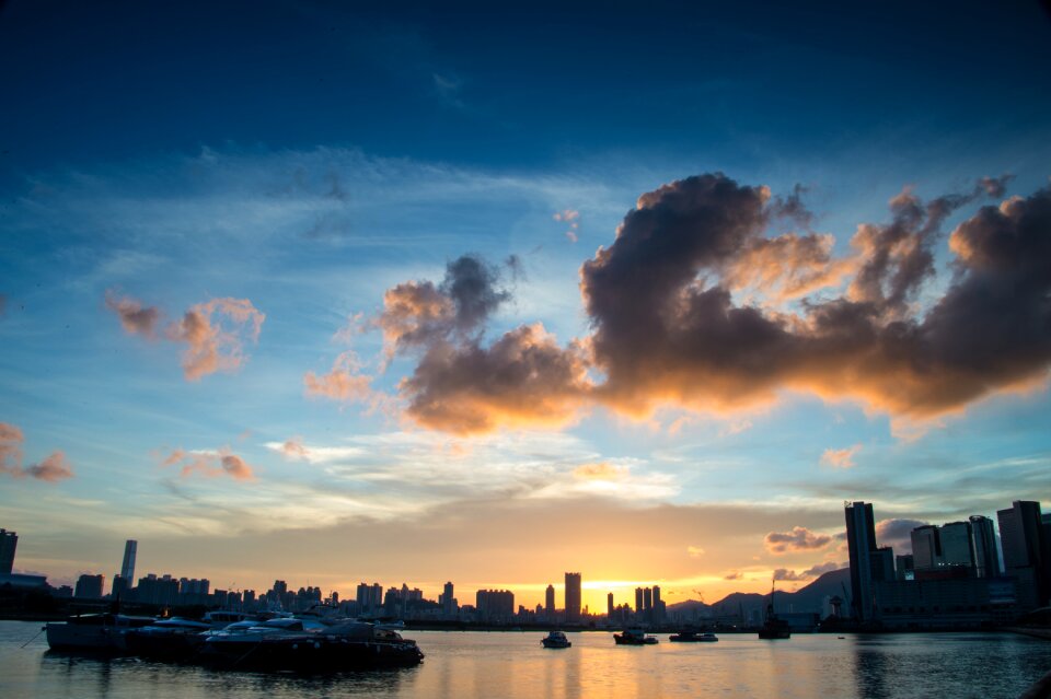 Clouds sky sunset photo