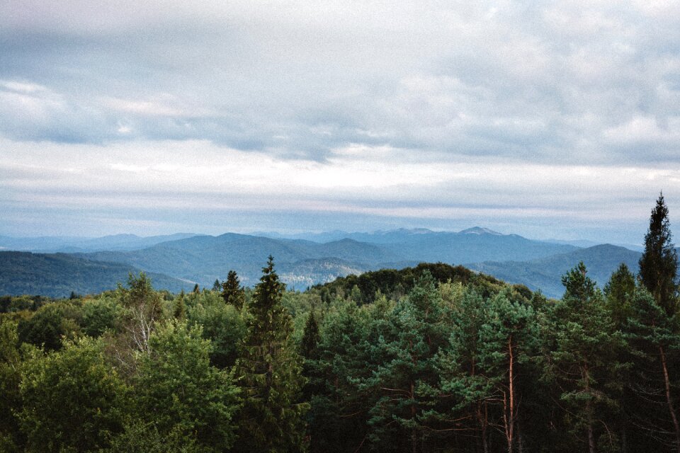 Bieszczady blurred clouds