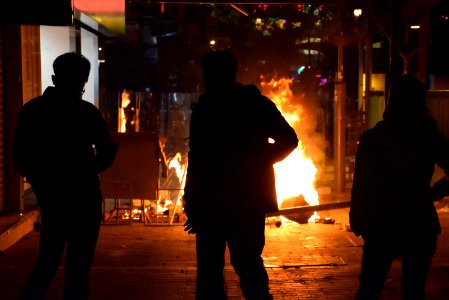 2016 Mong Kok civil unrest fire Barrier