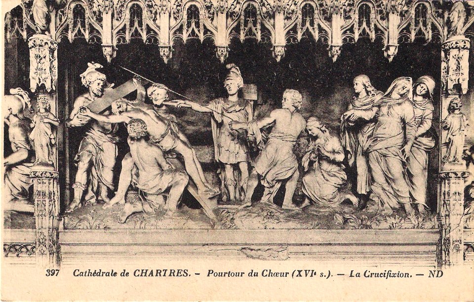 2016-03-16 397 Cathédrale de Chartres Pourtour du Choeur La Crucifixion ND